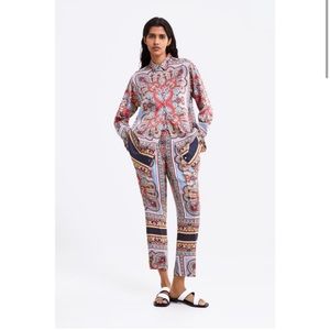 Zara Paisley/Scarf Printed Pants
